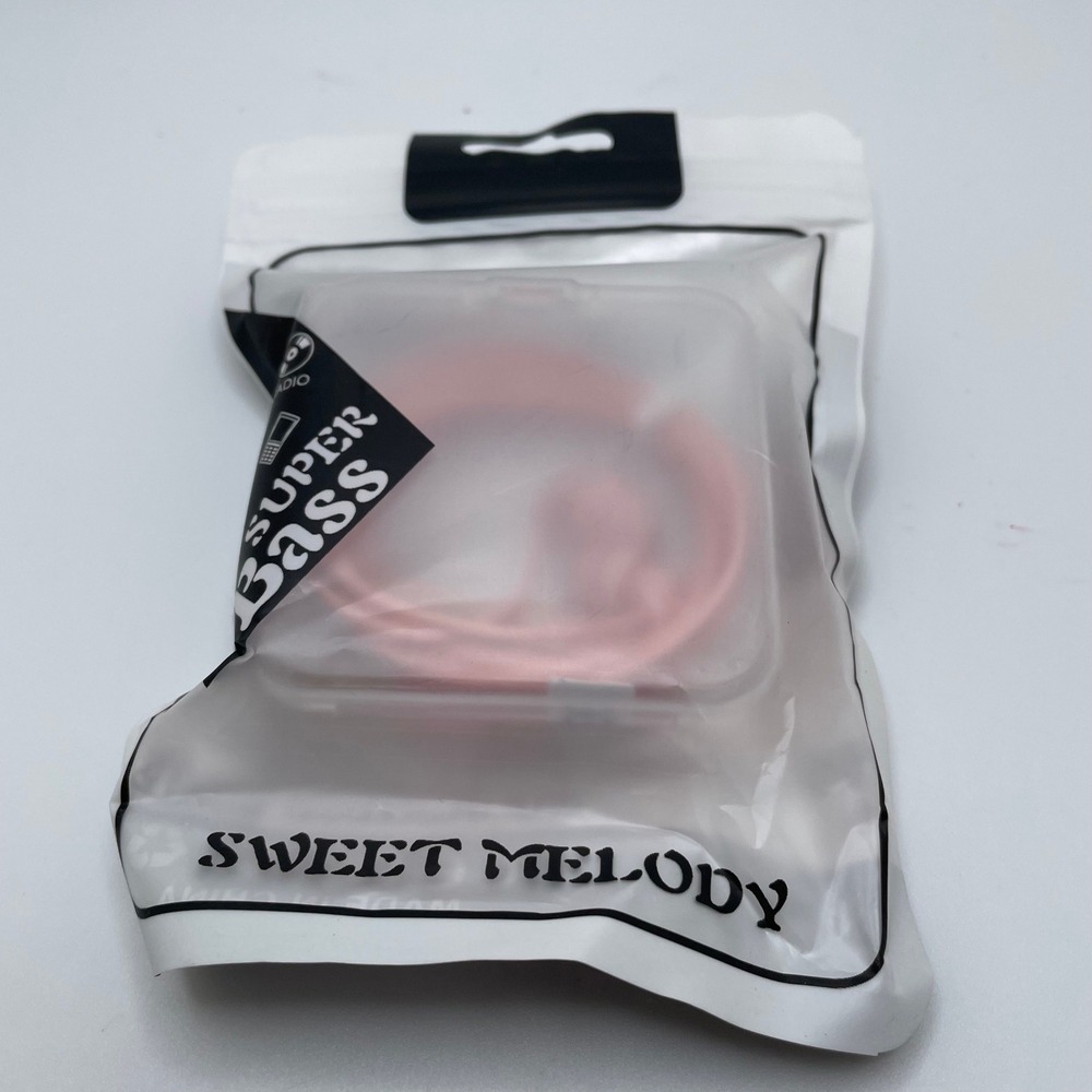 Sweet Melody Super Bass Earphone Case Pink Protective‎ Cover New